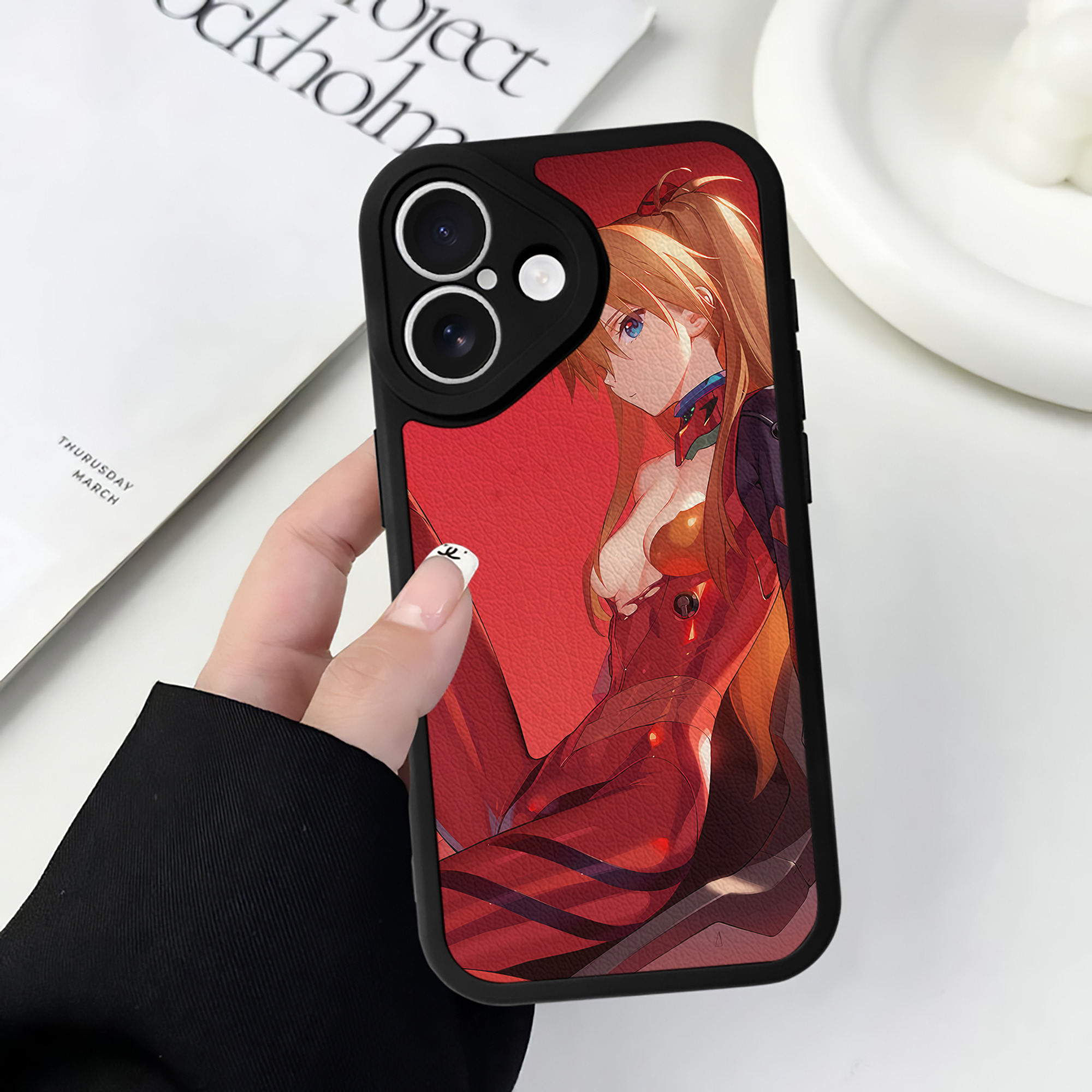 （画像用） EVA 新世紀エヴァンゲリオン 【iPhone 16シリーズ対応】シリコンスマホケース（レザー調） 材質：シリコン